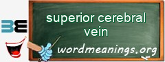 WordMeaning blackboard for superior cerebral vein